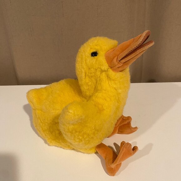 Folkmanis Yellow Duck‎ Puppet 8" Soft Plush Hand Puppet - Picture 1 of 6